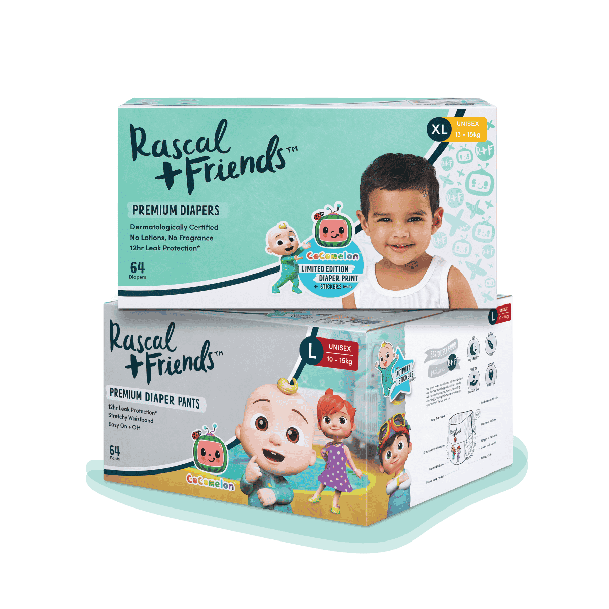 Rascal + Friends CoComelon Diapers and Diaper Pants