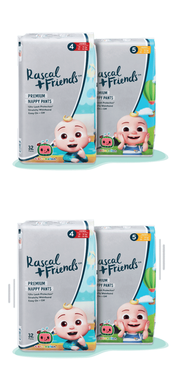 Rascal and friends cocomelon nappy pants