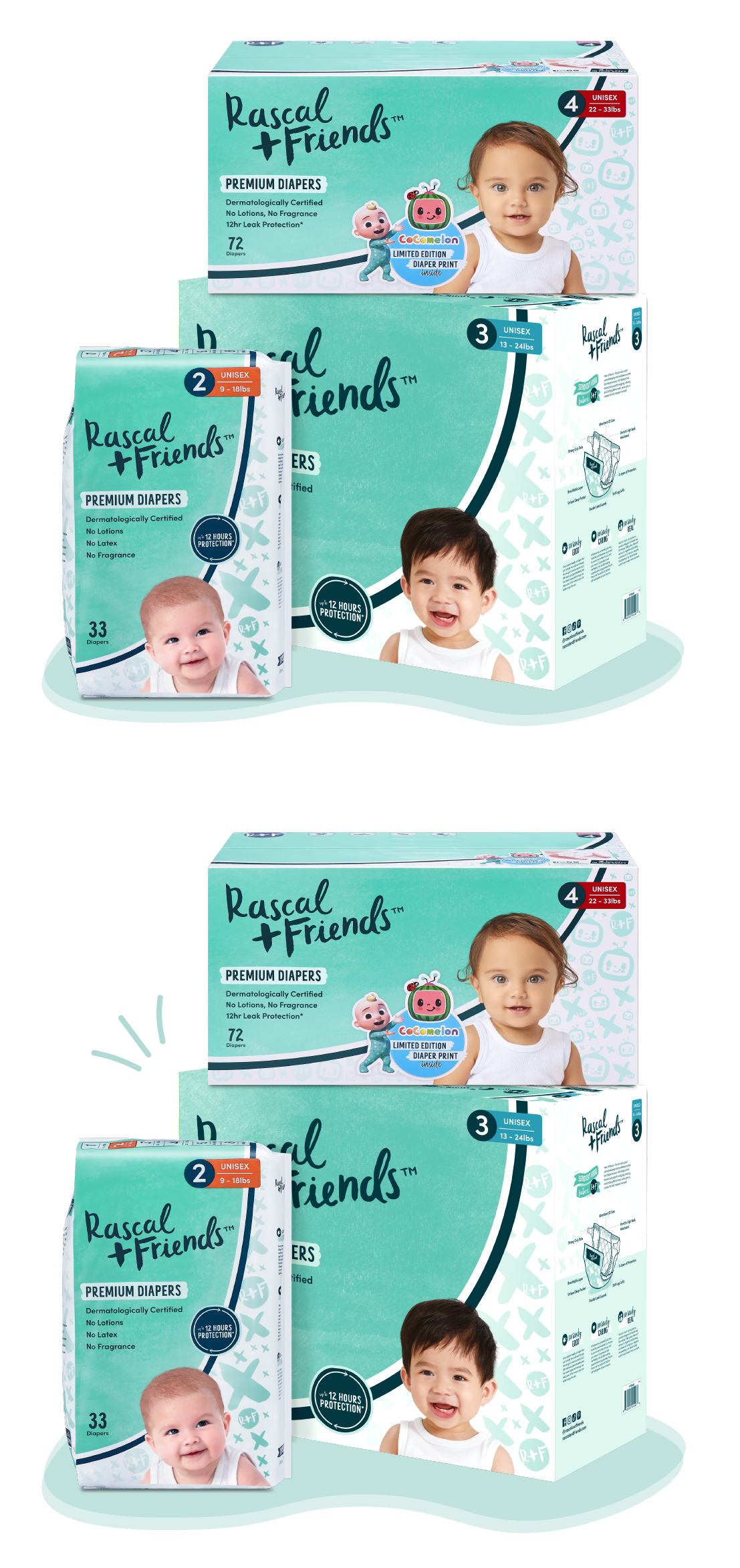 Rascal + Friends Premium Diapers