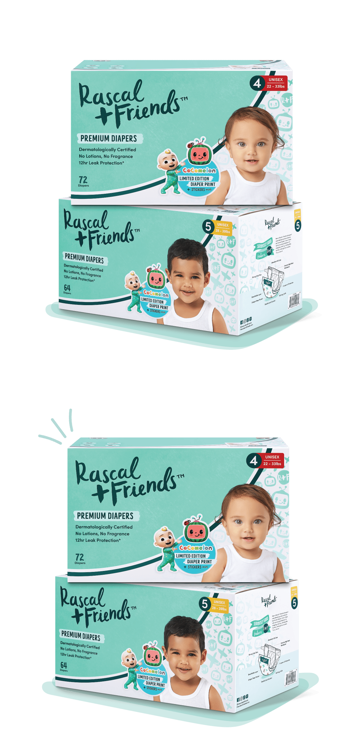 Rascal + Friends x CoComelon Diapers